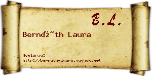 Bernáth Laura névjegykártya